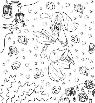 Kolorowanka księżniczka Celestia jako syrenka